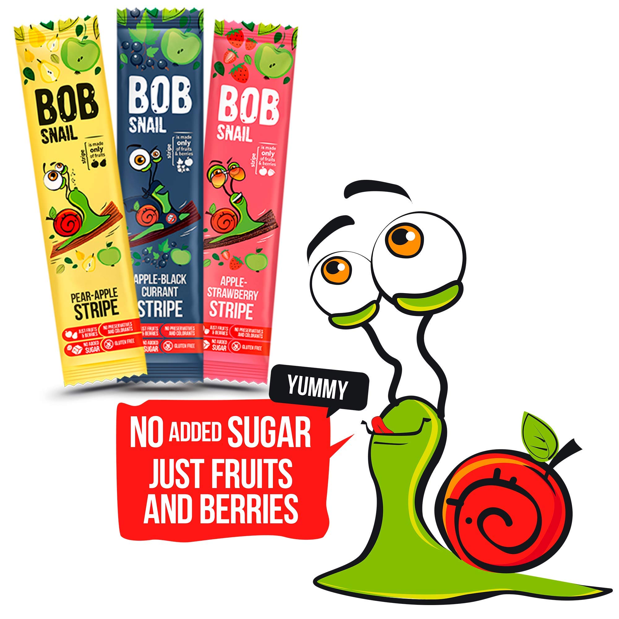 Healthy Fruit Snacks for Adults & Kids - BOB SNAIL Natural Dried Fruit Bites | Perfect for Lunchboxes, Office Snacks & On-the-Go Energy Boost