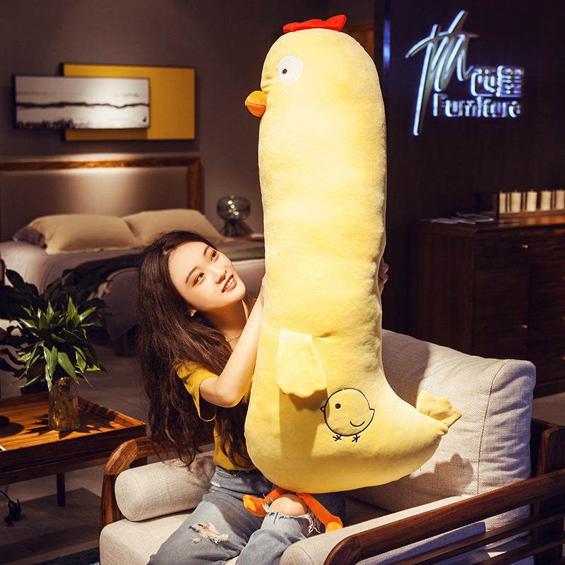 Cluckles: Ultra Soft Chonky Chicken Body Pillow Plush for Adults - Perfect for Cuddling, Home Decor, and Stress Relief