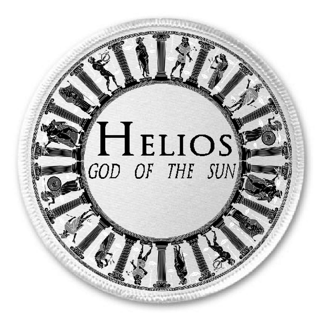 Helios God of the Sun Greek Mythology Iron On Patch - 3 Inch Embroidered Applique for Jackets, Backpacks & Denim | Sew On or Iron On Decorative Badge for Costumes & DIY Crafts