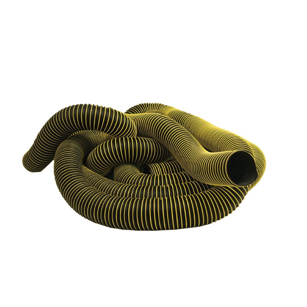 Thermoplastic Flex Medium Duty WS Rubber Hose - 8 Inch ID x 25 Feet Length (Fully Stretched) for Industrial Water Transfer, Chemical Handling & Agricultural Irrigation
