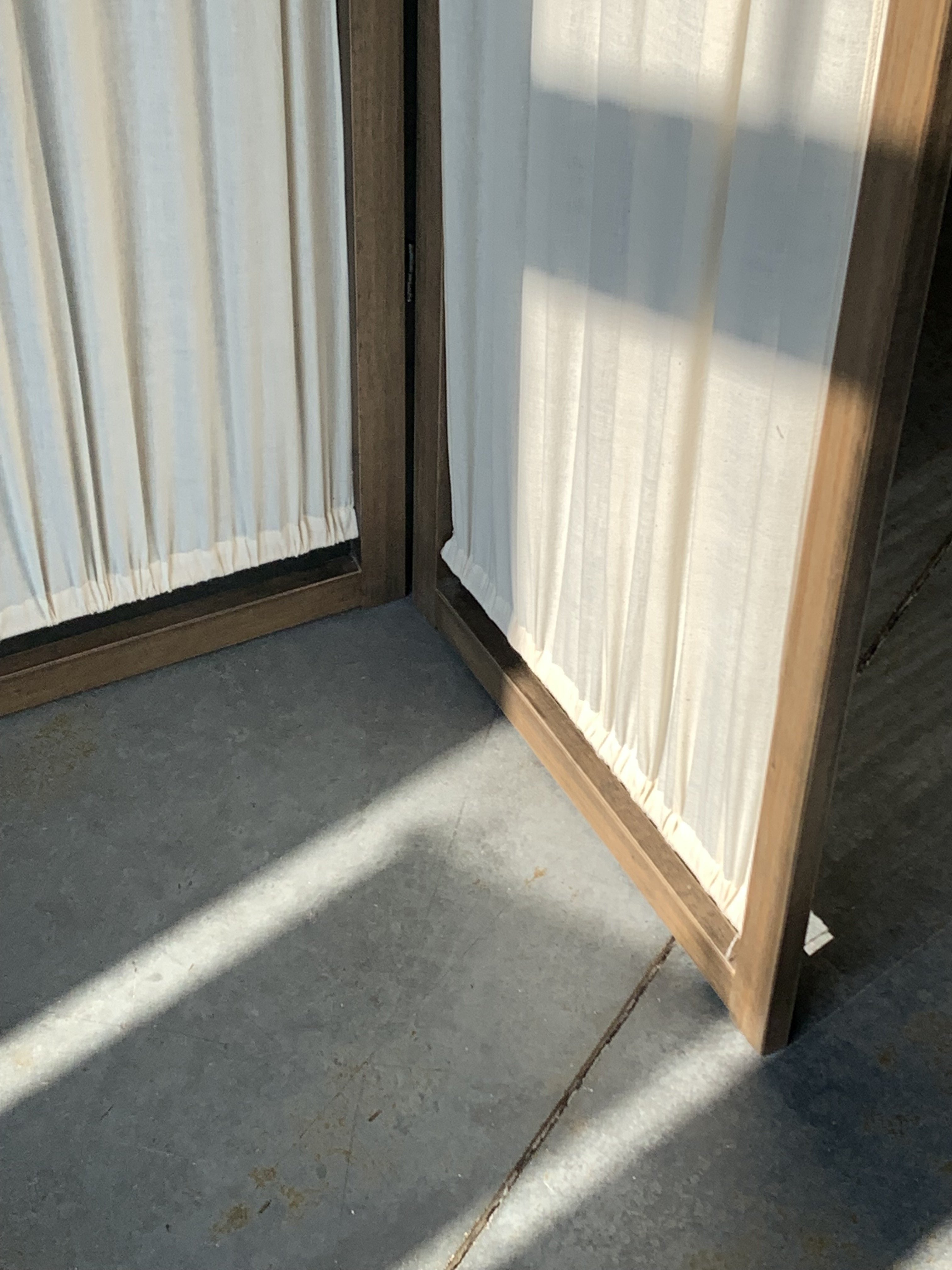 Stylish Cebu Cotton & Wood Privacy Screen - Room Divider for Home & Office | Perfect for Bedroom, Living Room, or Workspace Separation