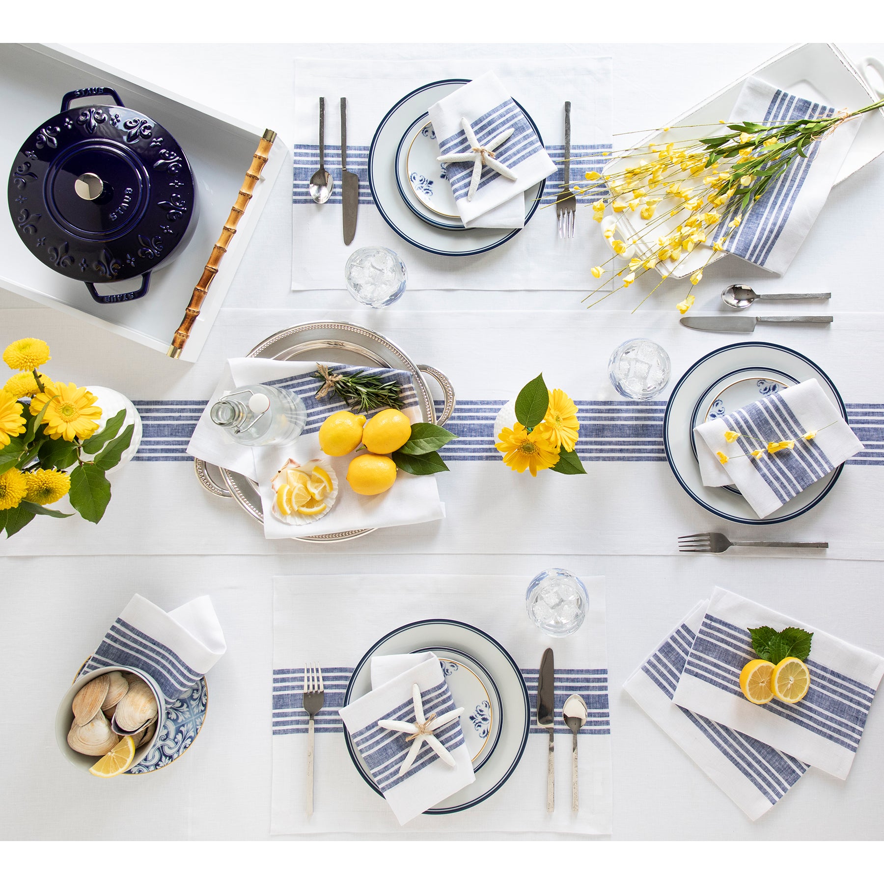 Farmhouse Style Placemats Set of 4 - Rustic Cotton Table Mats for Dining Room, Kitchen & Holiday Decor - Perfect for Thanksgiving, Christmas & Everyday Use