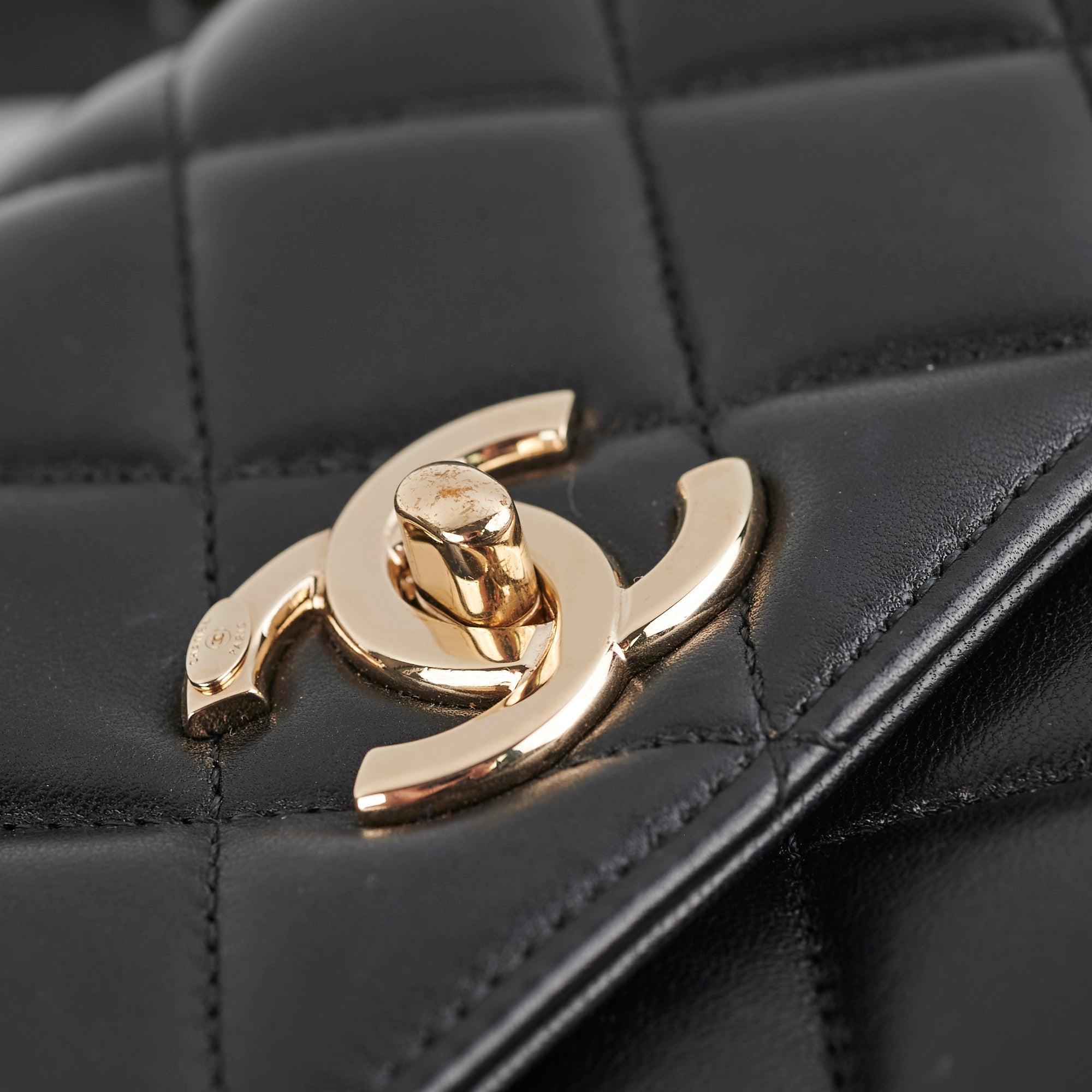 Chanel CC Trendy Medium Black Lambskin Leather Shoulder Bag - Luxury Designer Handbag for Women, Perfect for Date Night & Evening Events
