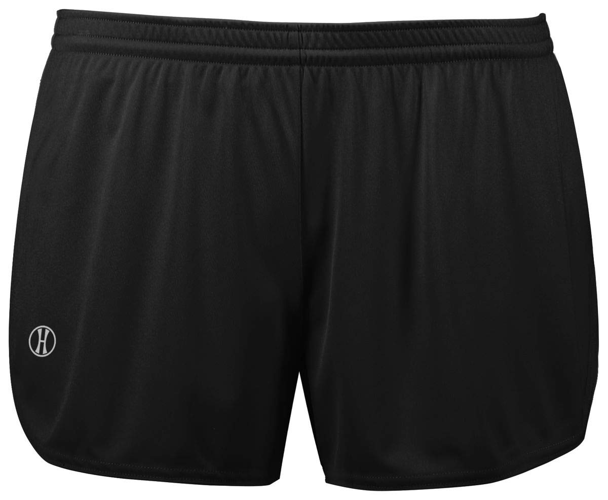 Holloway Sportswear Women's PR Max Running Shorts - Breathable, Lightweight & Comfortable - Black - Size M - Perfect for Jogging, Gym Workouts & Casual Wear