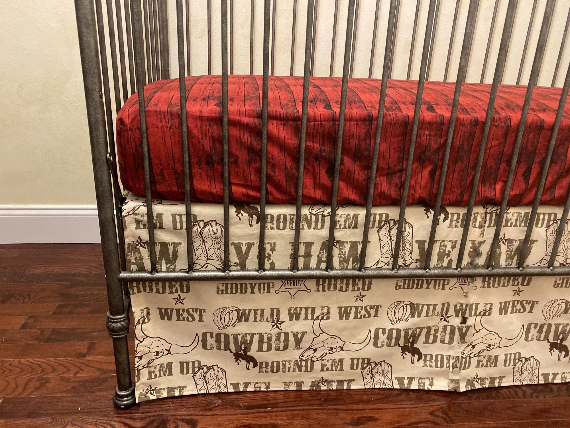 Western Cowboy Nursery Bedding Set for Baby Boys - Cowhide Crib Bedding with Blanket, Sheet & Pillowcase - Perfect for Wild West Themed Nursery Decor & Cowboy Baby Showers