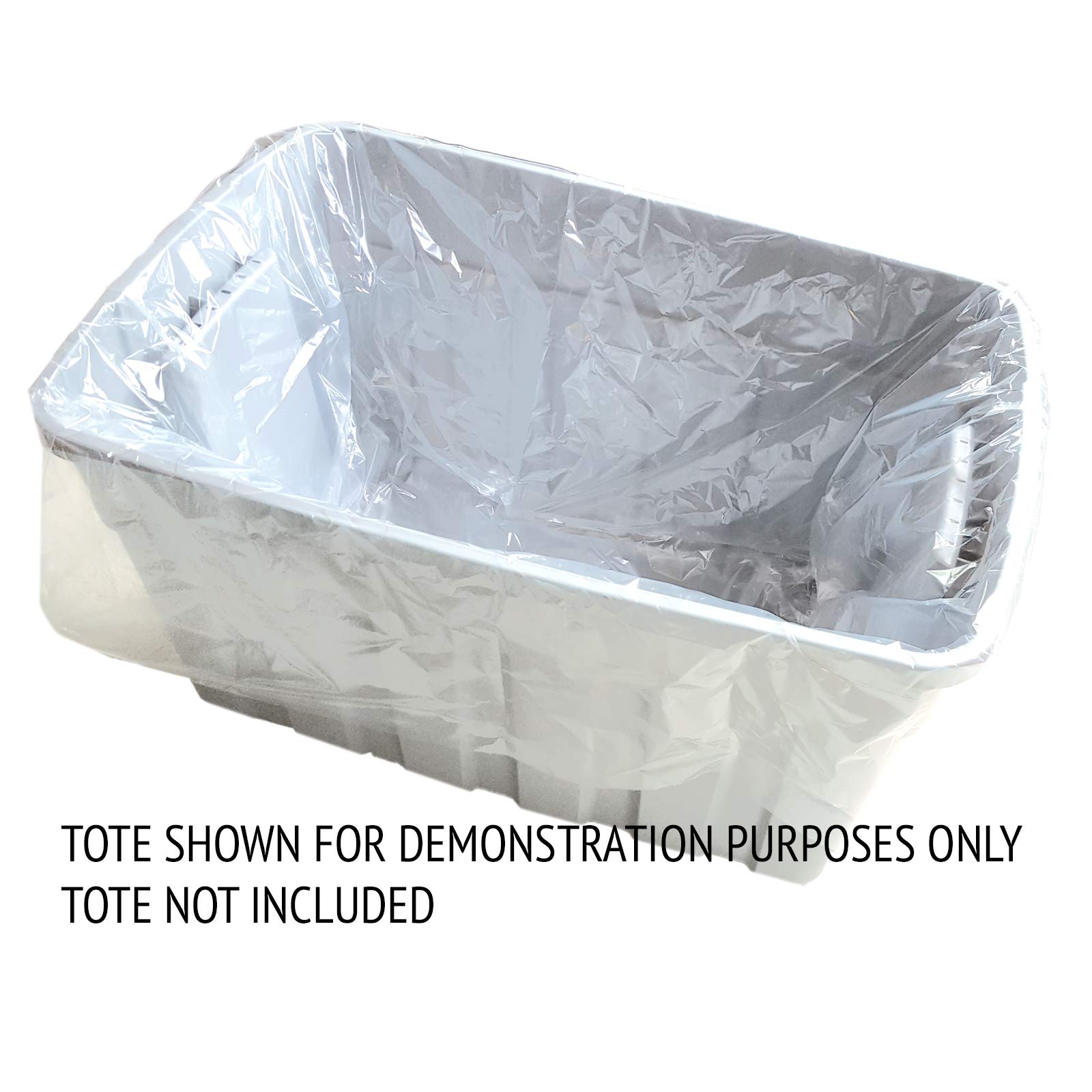 Heavy Duty 48 x 36 Inch Tote Liners - 25 Pack Commercial Trash Bags for Warehouse, Retail & Industrial Use