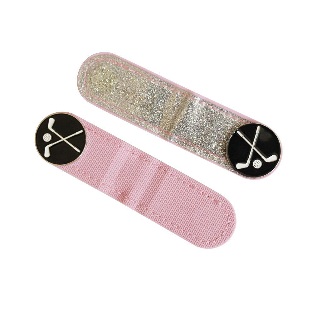 Sparkling PVC Golf Hat Clip with Ball Marker Set - 2 Hat Clips & Golf Ball Markers for Men & Women - Perfect for Golf Tournaments, Driving Range & Outdoor Sports