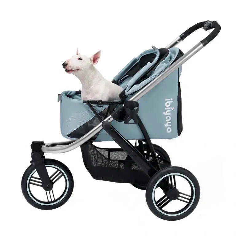 The Beast Pet Jogging Stroller - Lightweight & Durable Dog Stroller for Small to Medium Pets, Flash Grey | Perfect for Outdoor Walks, Jogging & Vet Visits