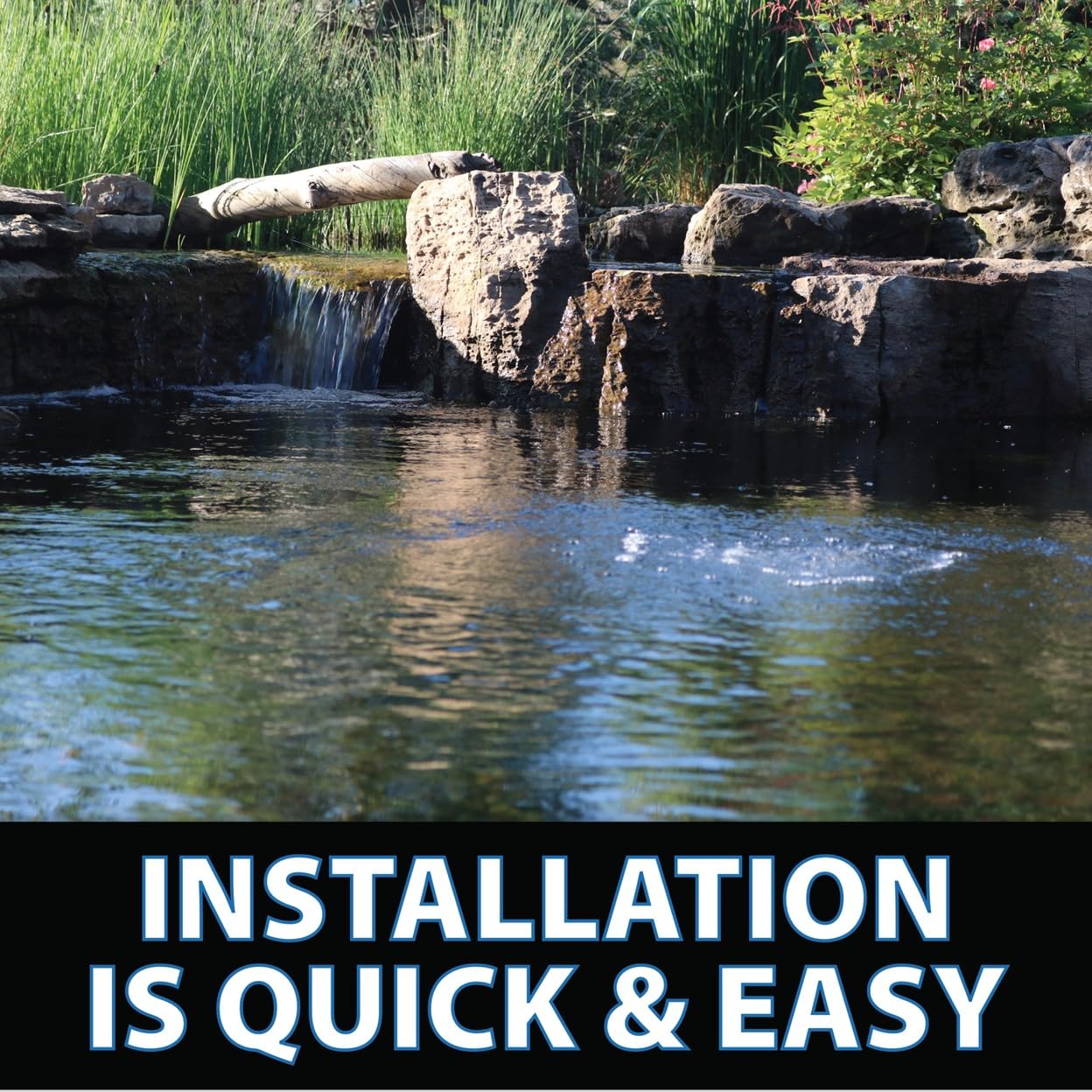 CrystalClear PondAir 2 Complete Aeration Kit - Outdoor Pond Oxygenation System with Compressor Pump, Tubing & 2 Air Stones for Koi Fish Ponds, Water Gardens & Aquatic Plants | Improves Water Quality & Fish Health