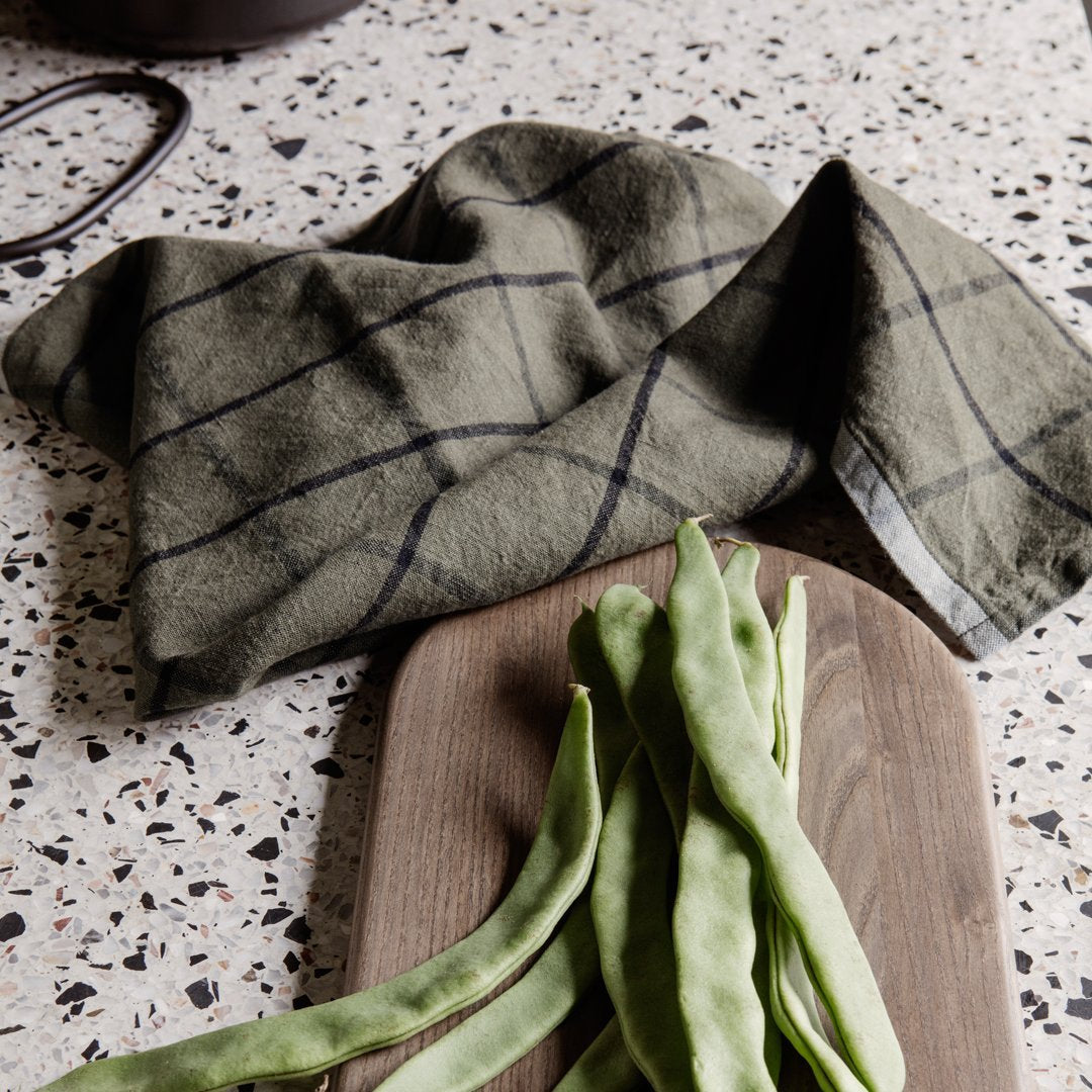 Ferm Living Hale Tea Towel - Premium Cotton Kitchen Towel for Drying Dishes, Cleaning & Decor - Perfect for Modern Kitchens & Home Decor