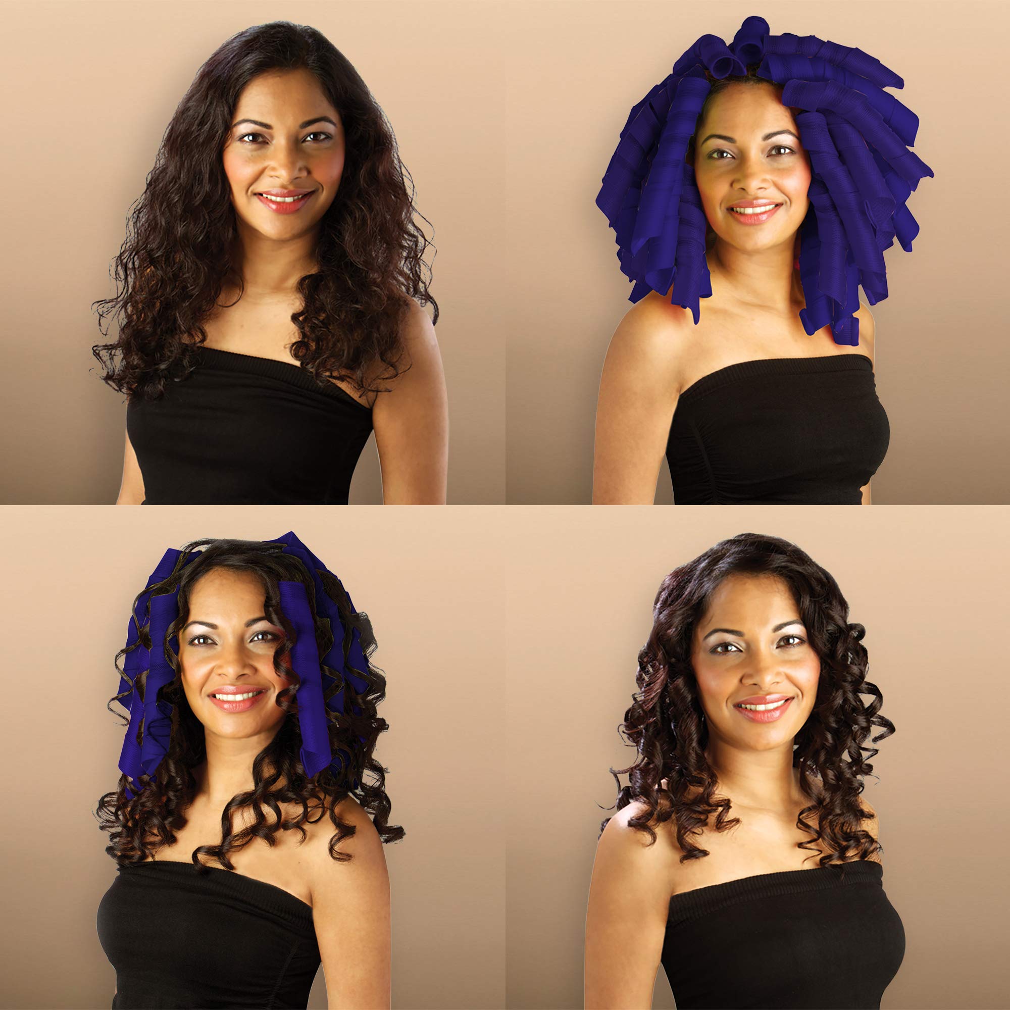 Curlformers Heatless Hair Curlers for Long Hair - 16 No Heat Barrels & Styling Hook Set for Healthy, Damage-Free Curls up to 24 Inches - Perfect for Natural Waves, Beachy Curls & Overnight Styling at Home or Salon