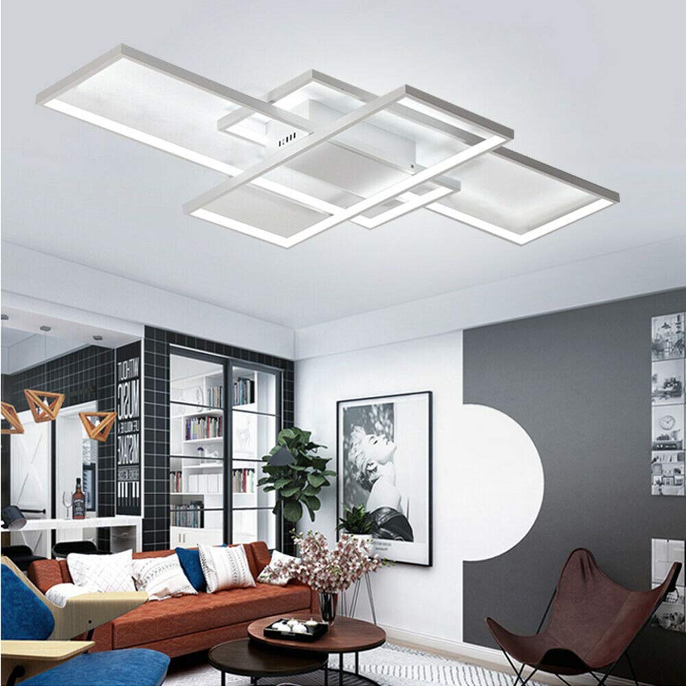 YIYIBYUS Modern Acrylic LED Ceiling Light with Stepless Dimming, 3000K-6000K Color Temperature, Ultra-Thin Design & High Light Transmittance - Perfect for Living Room, Bedroom, Study, Dining Room Lighting