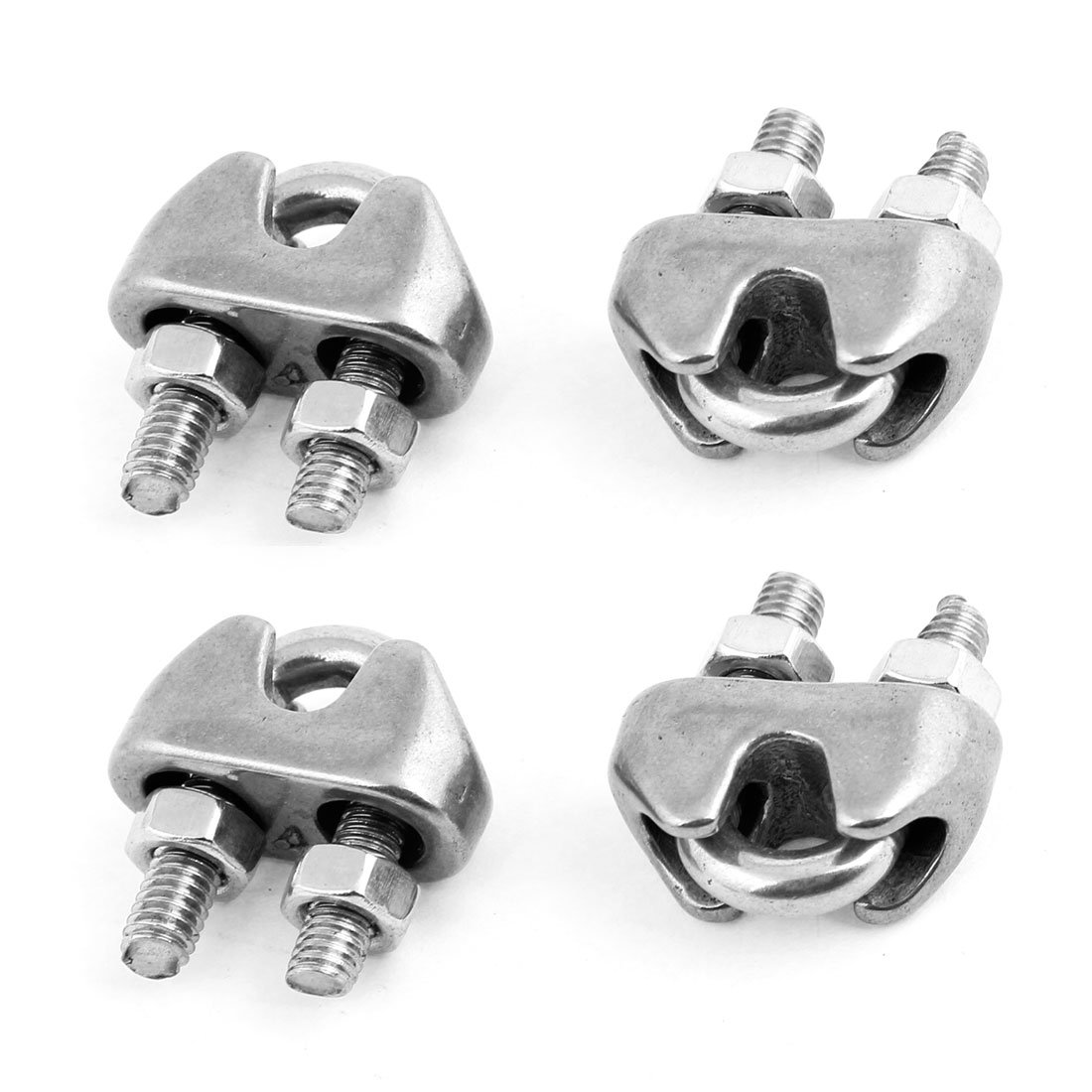 4PCS Stainless Steel Cable Clips Saddle Clamps for 5/32