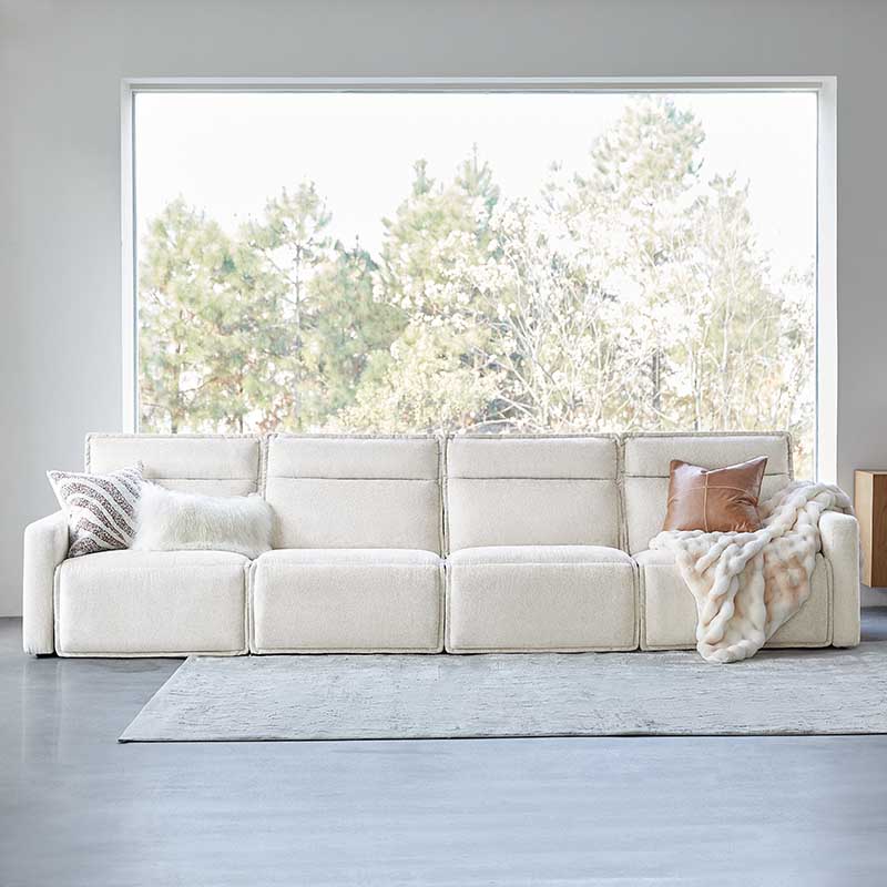 Essentia Power Reclining Corner Sofa - Easy Care Fabric Sectional Couch with USB Charging for Living Room, Home Theater & Family Room Comfort