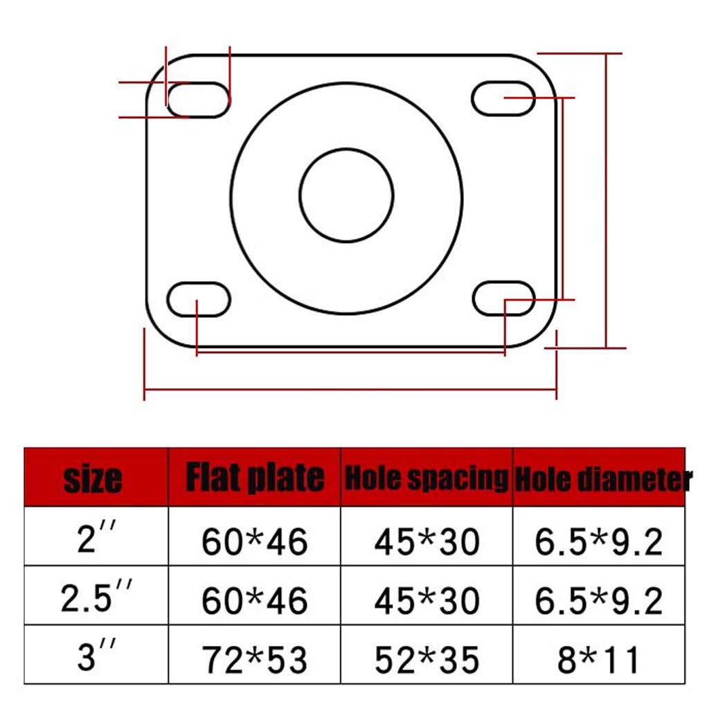 4-Pack 360° Universal Swivel Casters with Brake - 2