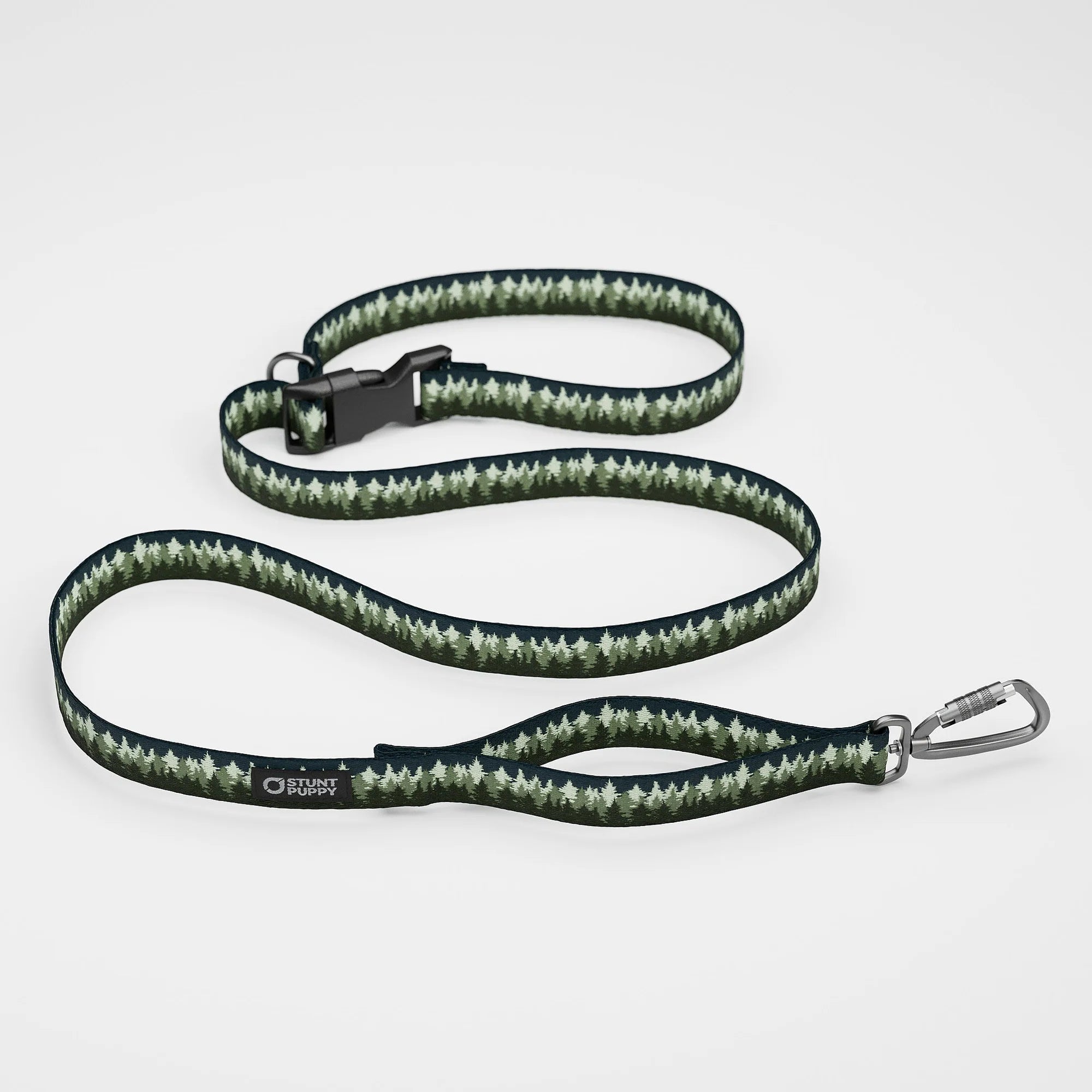 Stunt Runner Leash for Dogs - Pines Green | Hands-Free Running Leash with Reflective Stripes | Perfect for Jogging, Hiking & Outdoor Adventures