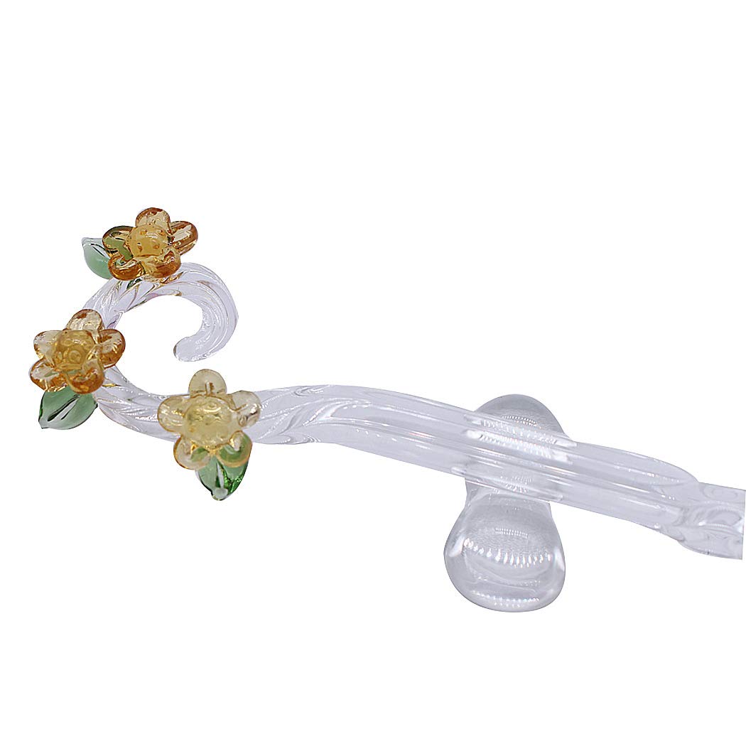 Handmade Glass Dip Pen with Magic Sakura Design - Crystal Calligraphy Pen for Ink Writing, Gold Plated Nib - Perfect Gift for Artists, Writers & Pen Enthusiasts - Ideal for Lettering, Journaling & Creative Writing