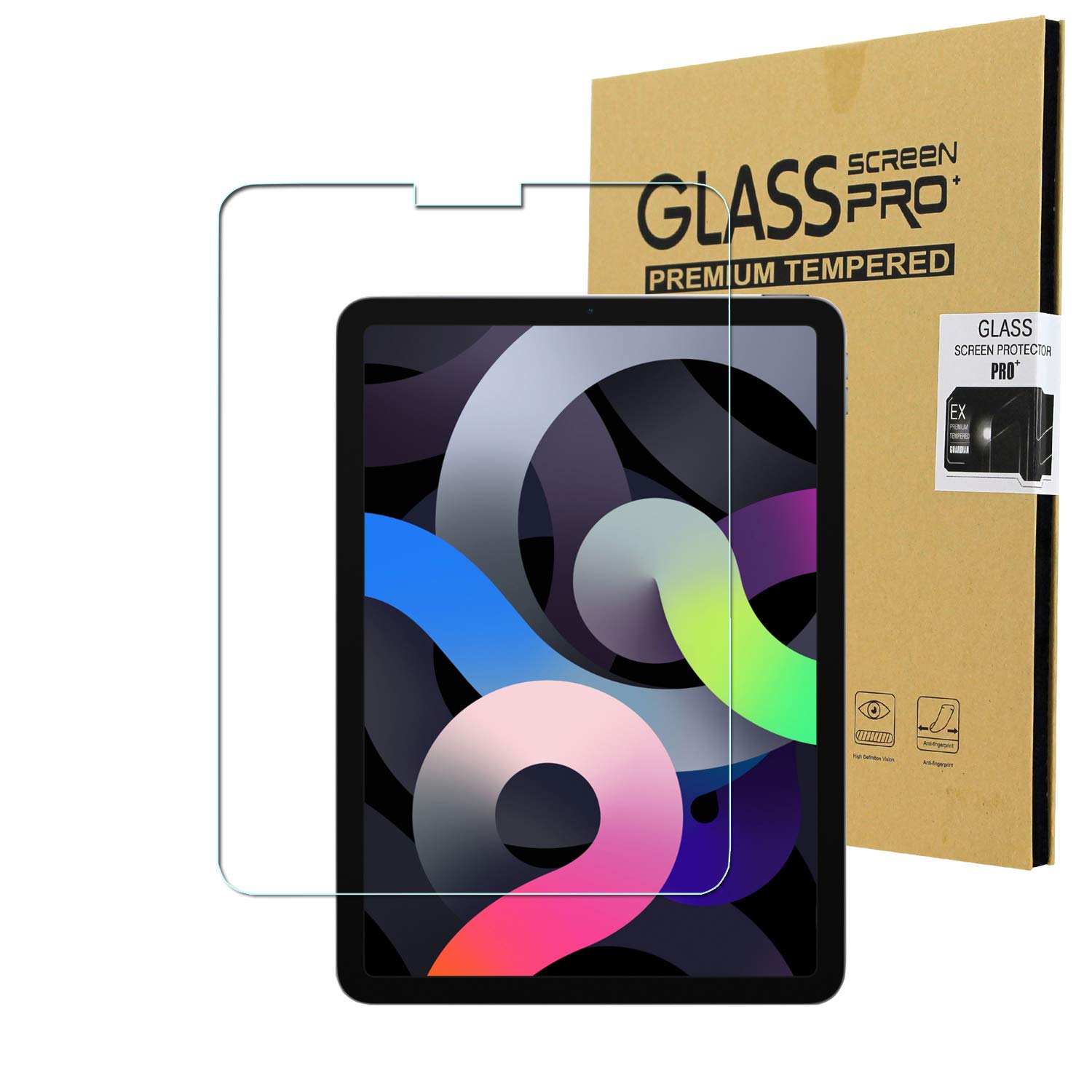 KIQ [1 Pack] Tempered Glass Screen Protector for iPad Air 4 (2020) 10.9