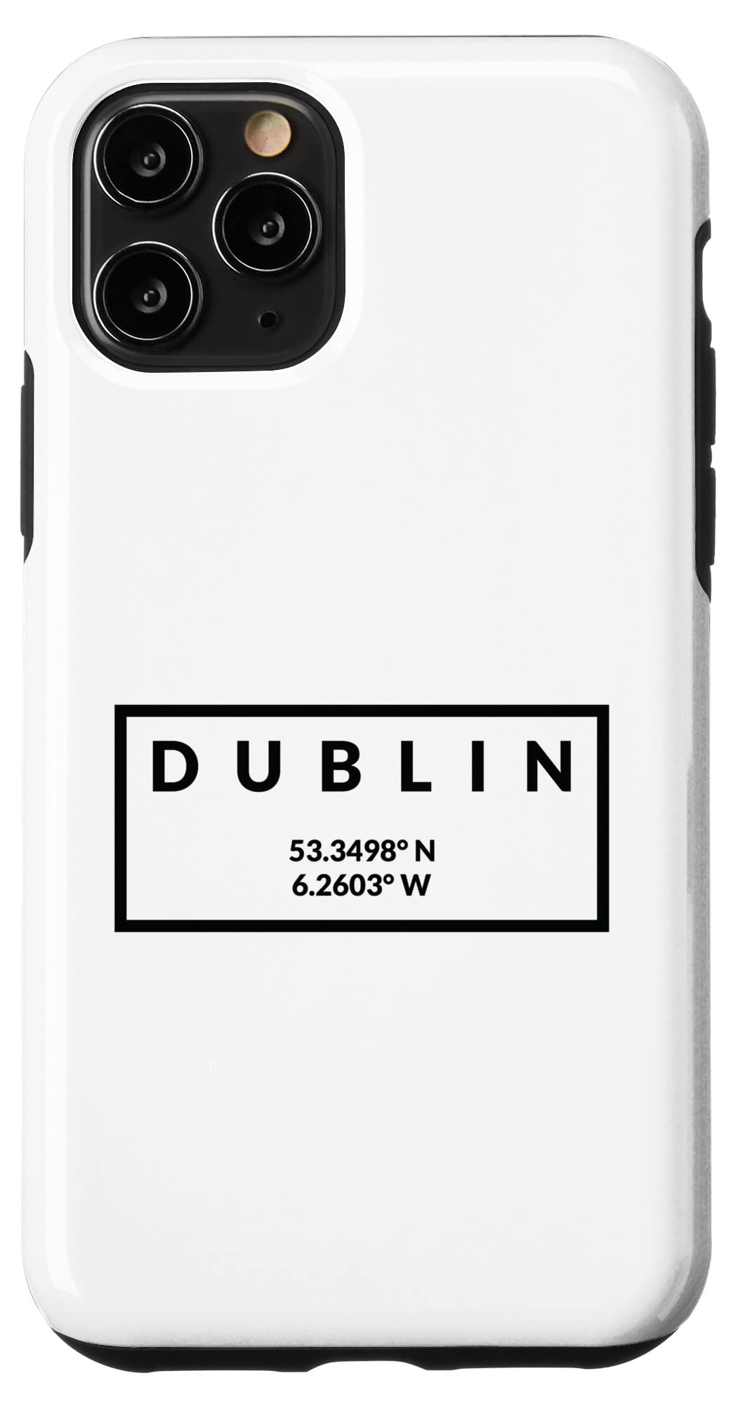 iPhone 11 Pro Case with Dublin Ireland Capital Coordinates Design - Slim Protective Cover for Travel Enthusiasts & City Lovers (Perfect for Everyday Use, Travel Souvenirs & Gift Giving)