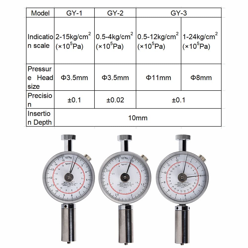 GY-1/GY-2/GY-3 Digital Fruit Hardness Tester Penetrometer - Portable Fruit Firmness Meter for Measuring Apple, Pear, Peach Maturity - Perfect for Farmers, Fruit Growers & Quality Control in Orchards