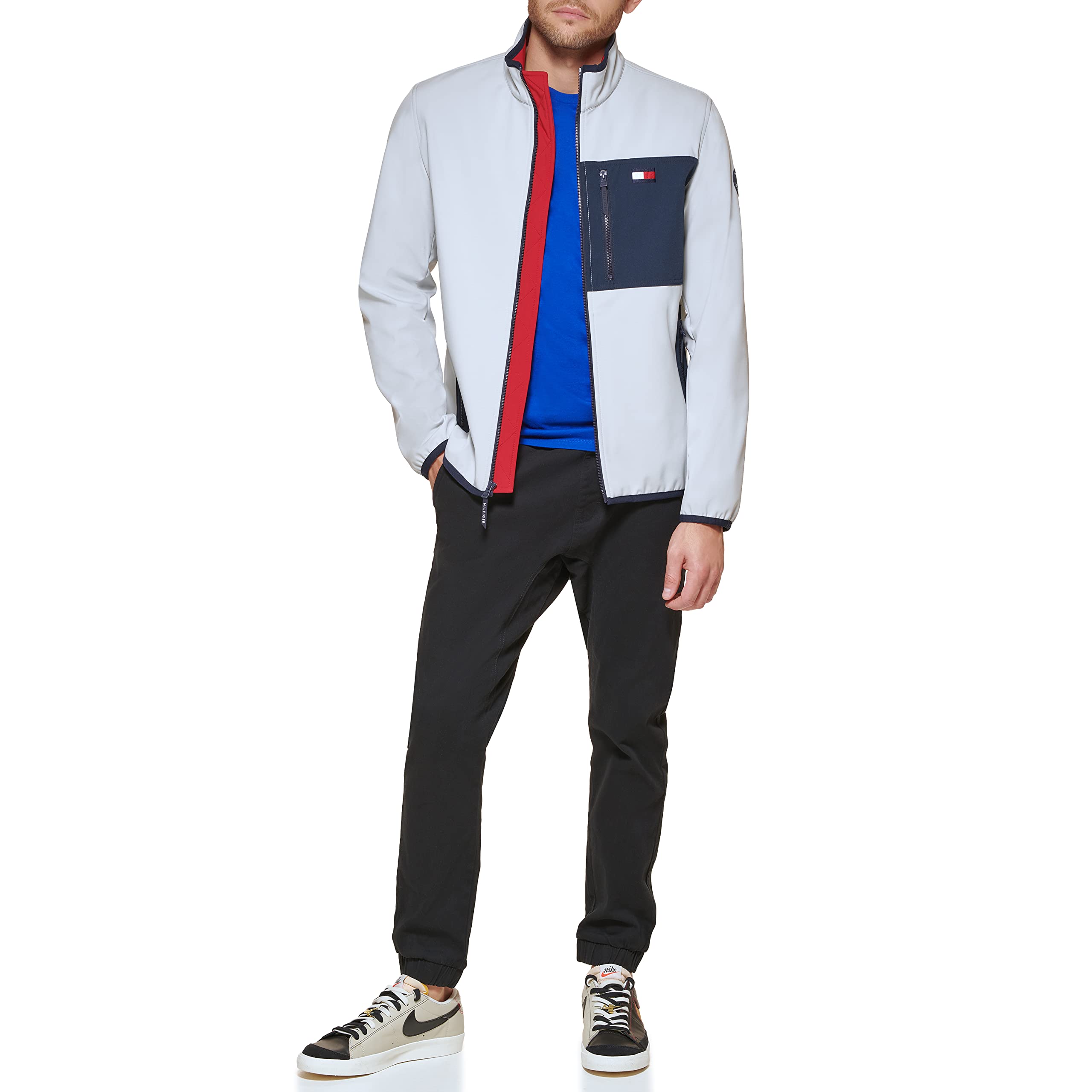 Tommy Hilfiger Men's Soft Shell Jacket - Lightweight, Water-Resistant & Breathable Activewear for Hiking, Running & Outdoor Adventures