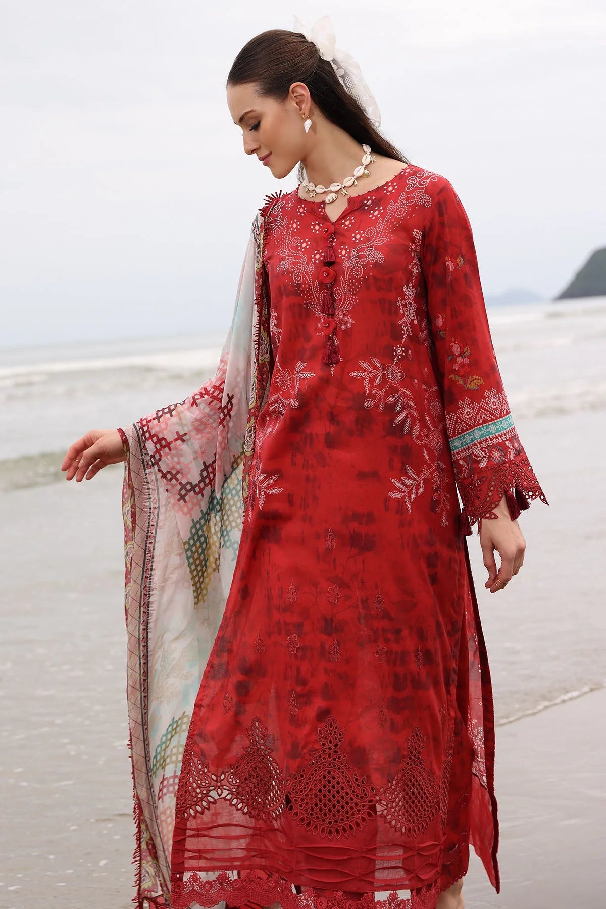 Nureh Gardenia Stitched Design 2 - Elegant Floral Embroidery for Home Decor, Wedding Gifts & Boho Chic Fashion Accessories