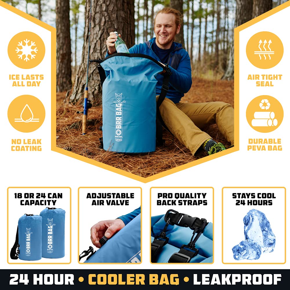 Wise Owl Outfitters Insulated Backpack Cooler - Leakproof & Waterproof Cooler Bag for Camping, Kayaking, Hiking, Picnics, Beach - 20L & 30L - Perfect for Outdoor Adventures & Tailgating