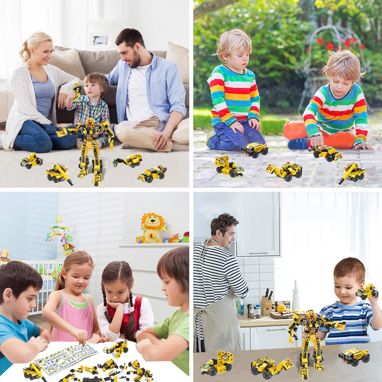 STEM Robot Building Kit for Kids Ages 6-11 - 573pcs Engineering Construction Toy with Vehicles, Educational Science Gift for Boys & Girls - Perfect for School Projects, Birthday Gifts & Creative Play