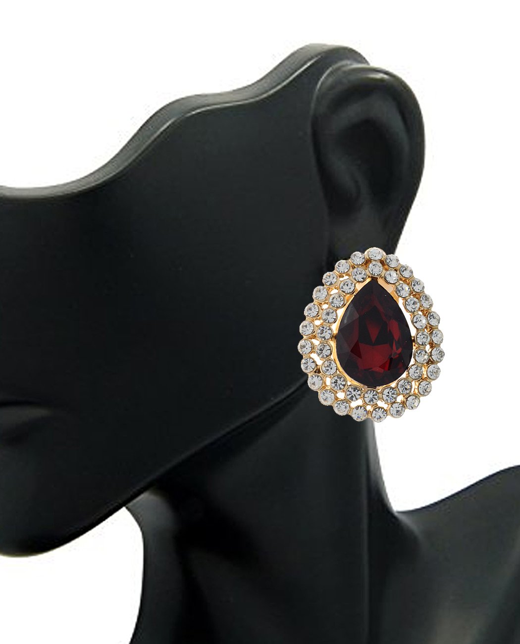 Mini Rhinestone Teardrop Clip-On Earrings for Women – Elegant Fashion Jewelry for Parties, Weddings & Special Occasions