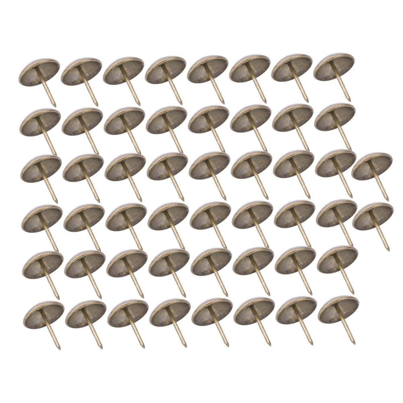 50PCS Antique Upholstery Nails - Thickened Round Head Decorative Tacks for Furniture, Sofa & DIY Projects (21×25mm) - Perfect for Home Decor, Upholstery Repair & Vintage Style Makeovers