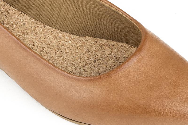 Ahimsa Vegan Leather Tan Diana Flats - Comfortable & Stylish Women's Ballet Flats for Work, Office & Casual Wear