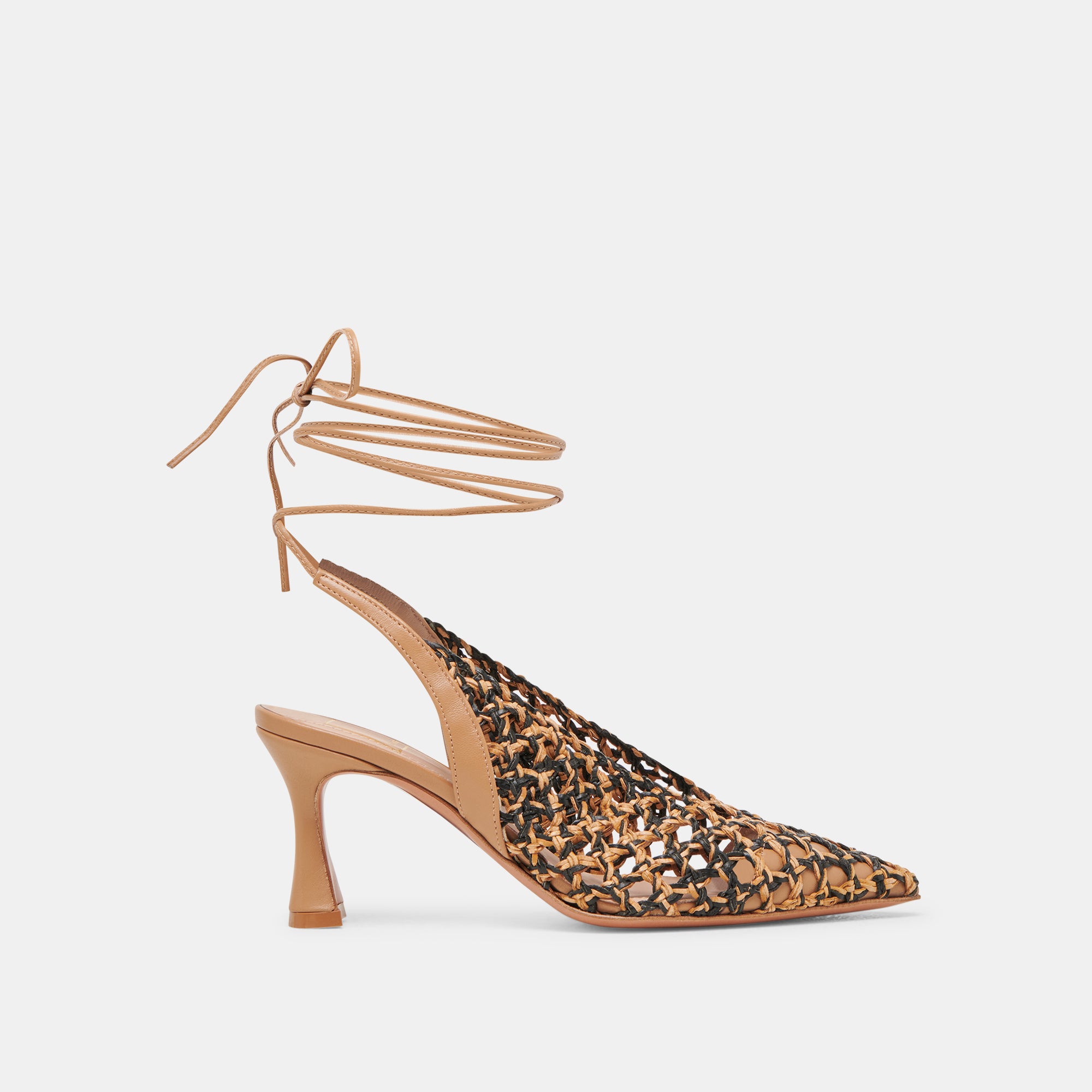 GESICA Women's Black Woven High Heels - Comfortable Dress Pumps for Party, Wedding & Office Wear