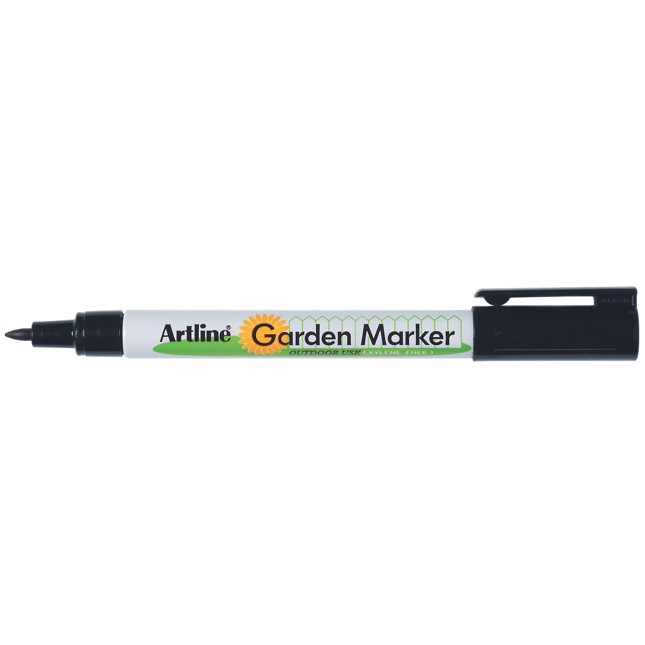 Artline 780 Garden Marker - 12 Pack of 0.7mm Bullet Tip Black Permanent Markers for Outdoor Plant Labels, Seed Packets & Gardening Tools - Weatherproof & Fade-Resistant