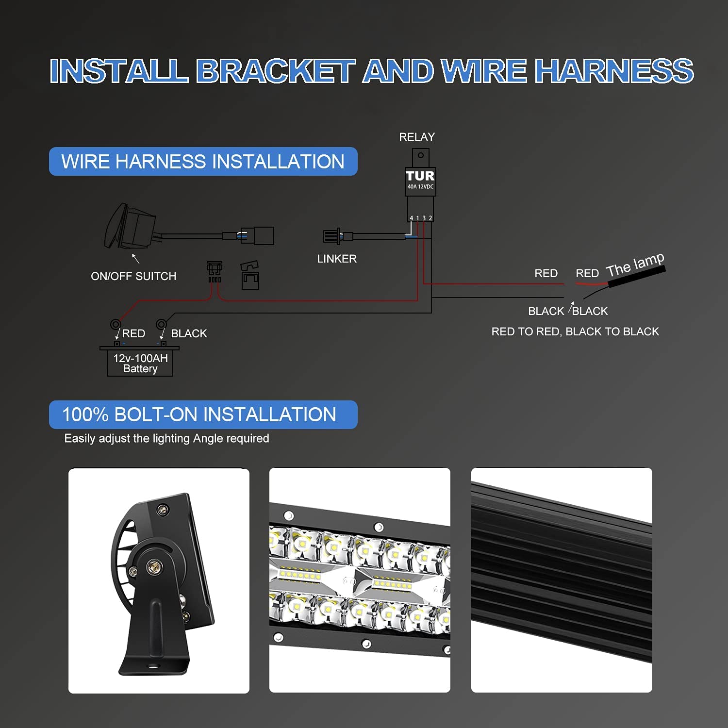 32 Inch LED Light Bar T-Former Triple Row 672W Spot Flood Combo Light Bar with 2pc 4 Inch 60W Driving Fog Lights & Wiring Harness - Waterproof Off-Road Lighting for Trucks, ATV, UTV, Jeep, Boat & Pickup - Perfect for Night Driving, Off-Roading & Emergency Lighting