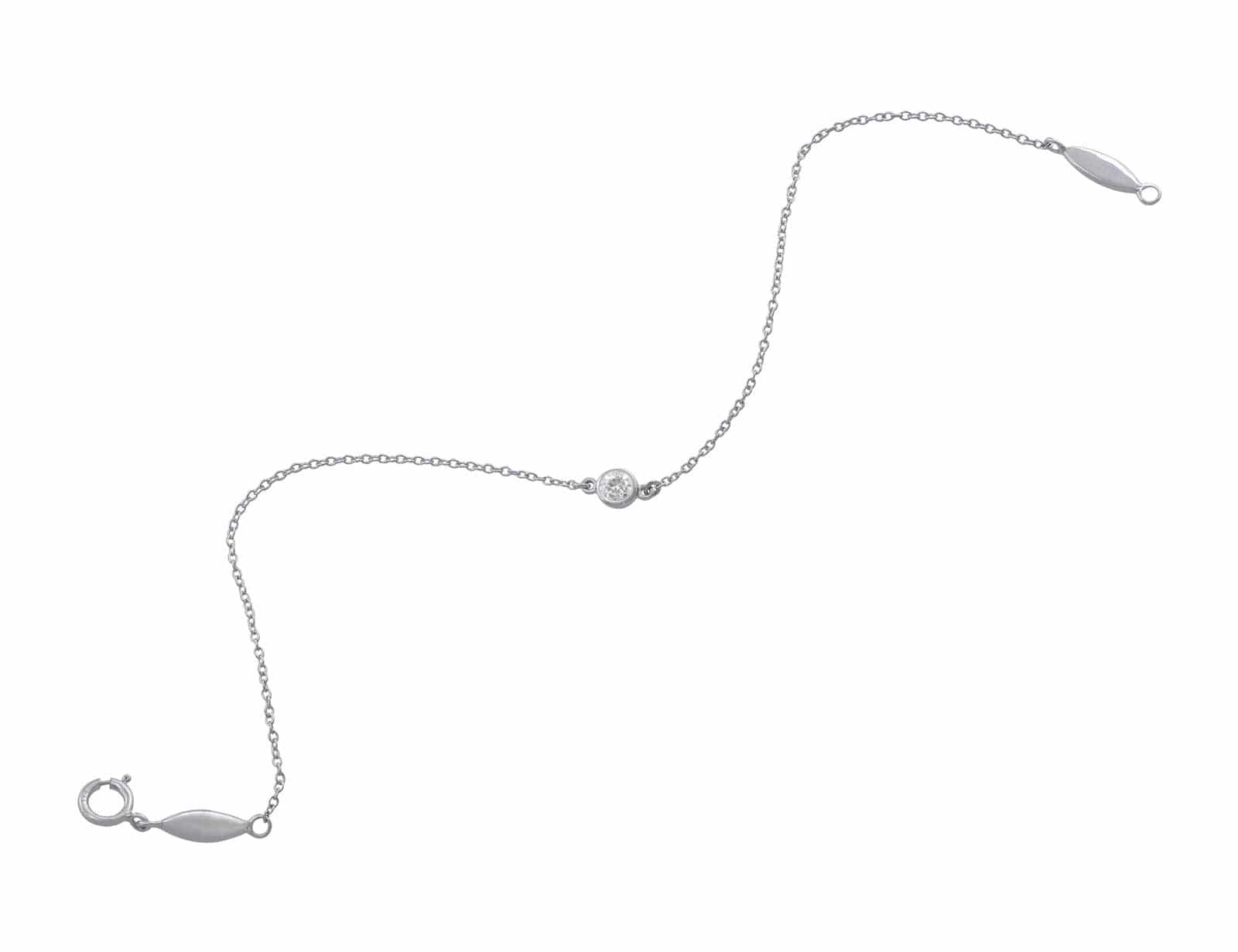 14Kt White Gold 0.08ct Single Diamond Bracelet for Women - Elegant Dainty Tennis Bracelet for Everyday Wear & Special Occasions