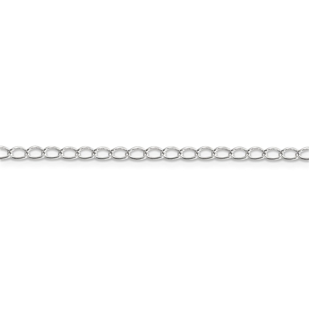 Sterling Silver 3mm Half Round Wire Curb Chain Bracelet Necklace - Perfect for Everyday Wear, Layering & Gift Giving