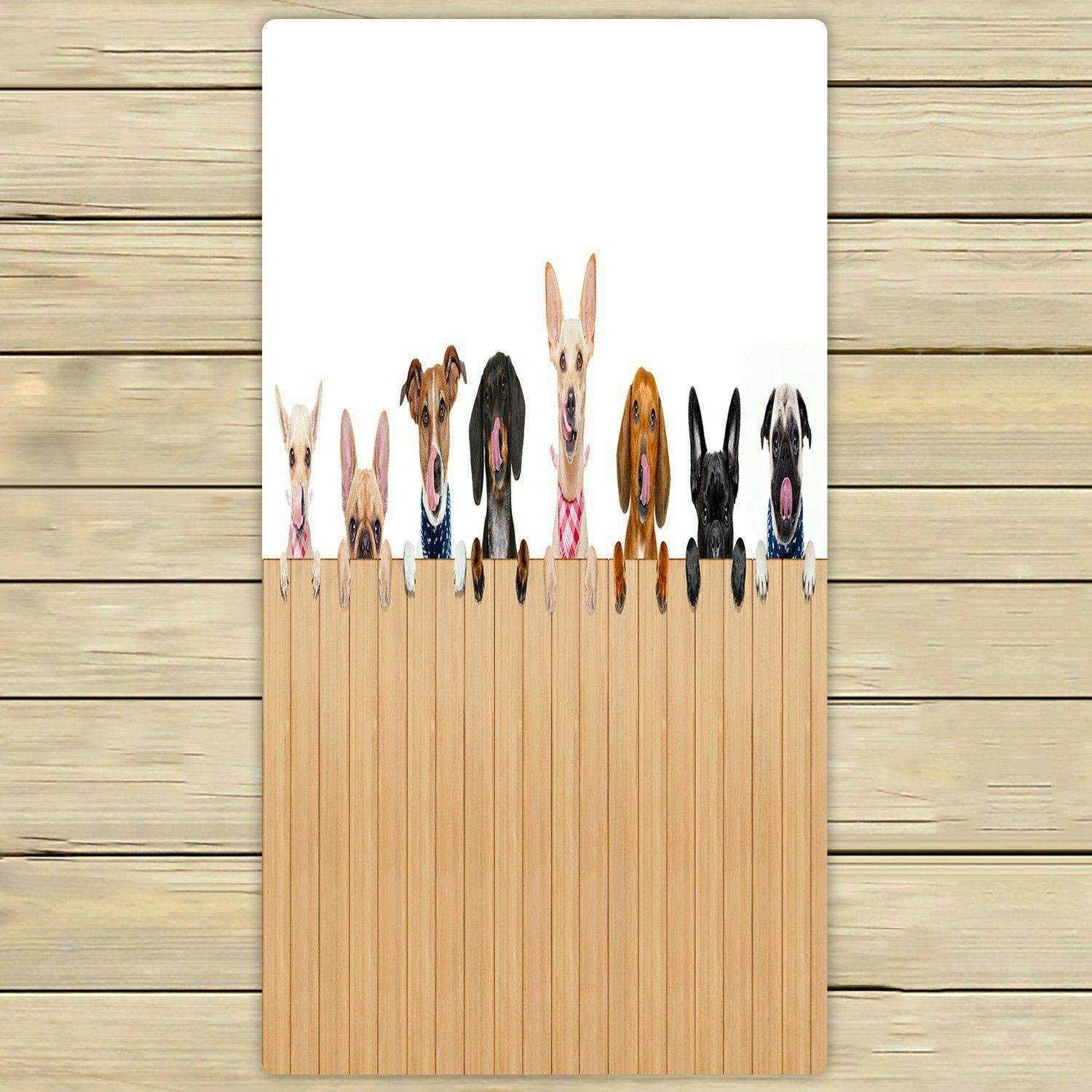 Premium Dog-Themed Beach Towel - 30x56 Inch Large Bath & Shower Towel for Pets, Home, Travel | Cute Blank Banner Blackboard Design | Quick-Dry for Pool, Beach, Outdoor Activities & Spa Days