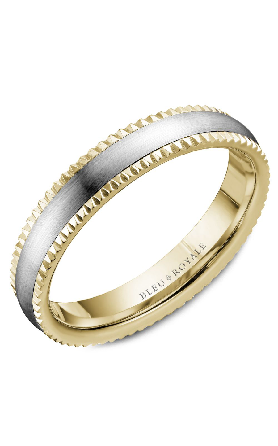 Bleu Royale Men's Wedding Band RYL 031WY45 - 14K White Gold Classic Ring for Grooms & Engagement - Perfect for Weddings, Anniversaries & Special Occasions