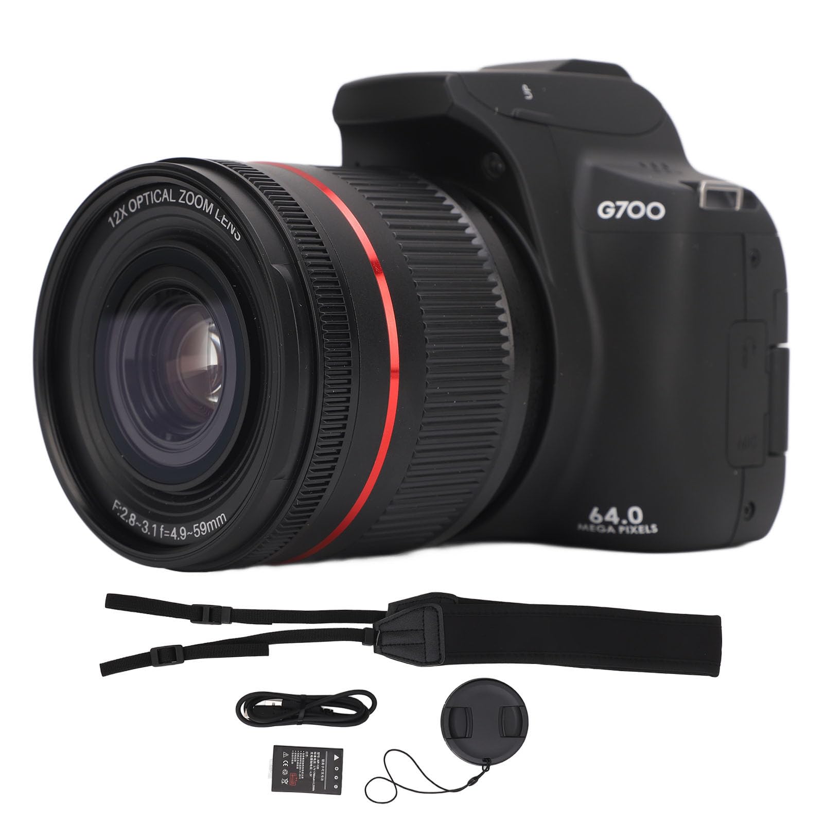 4K Digital Camcorder with 64MP Sensor & WiFi - 8MP Auto Focus Camera for Vlogging, YouTube Videos & Home Movies (F2.8-3.1 Aperture) - Perfect for Travel, Events & Content Creation