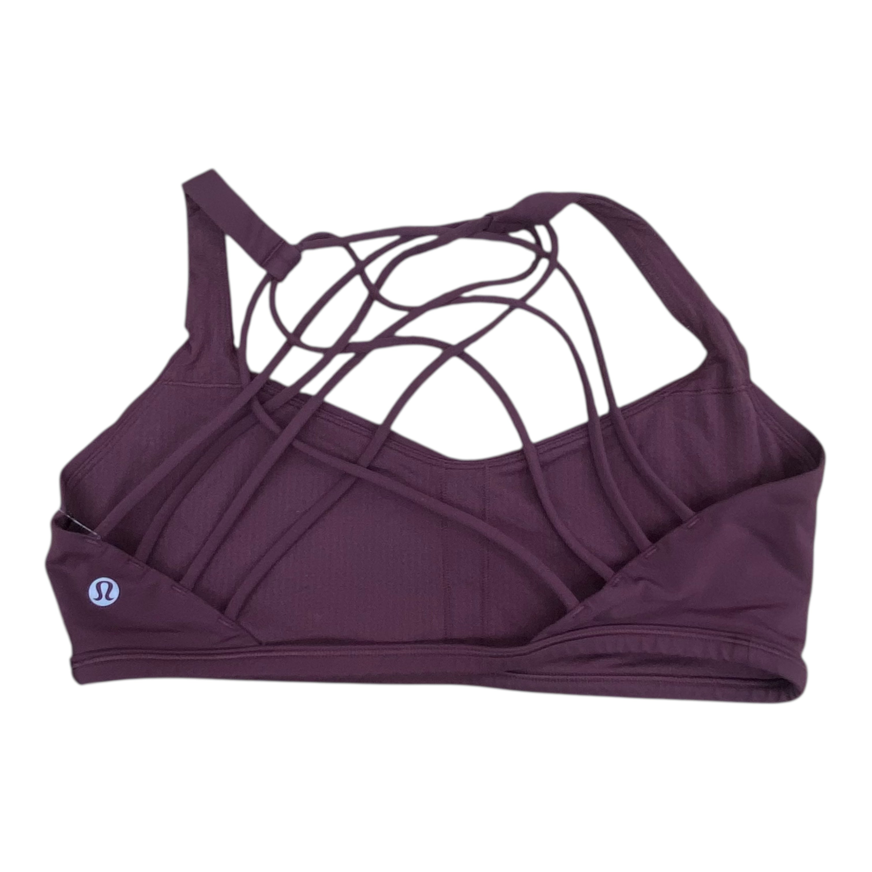 Lululemon Maroon Athletic Sports Bra Size 10 for Women - High Support Workout, Yoga, Running & Gym Activities