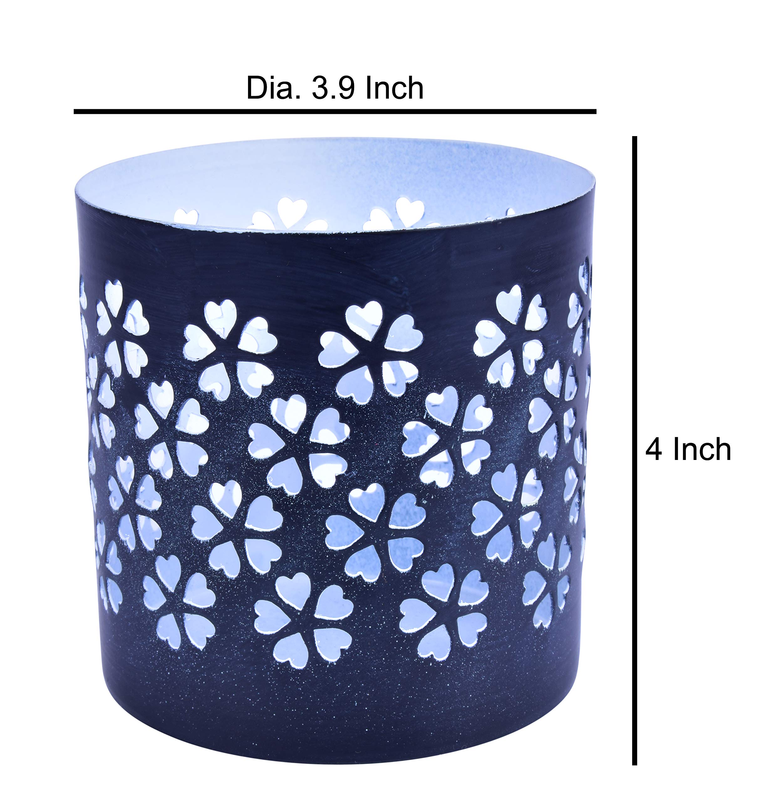Handmade Romantic Grey Tealight Candle Holder - Elegant Votive Candle Holders for Wedding Table Decorations, Parties, Home Décor & Aromatherapy - Perfect for Romantic Dinners, Spa Nights, and Holiday Centerpieces