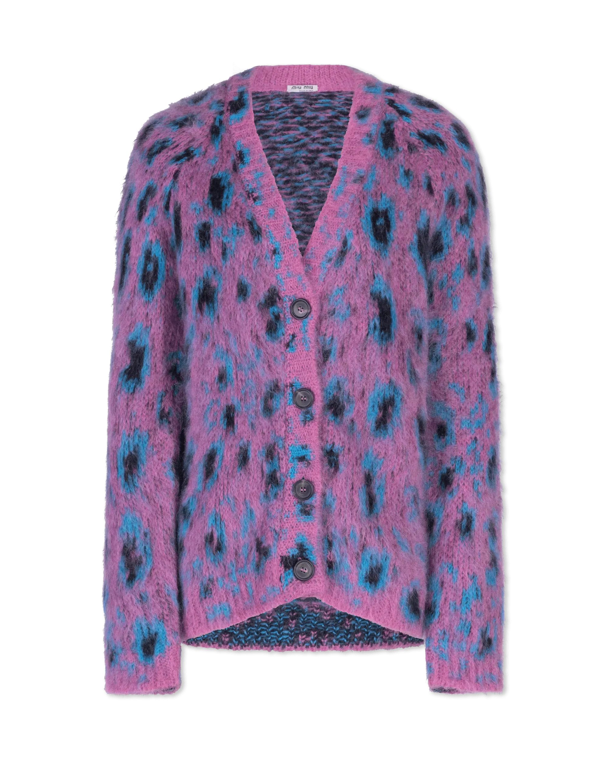 Stylish Mohair Leopard Print F3 Cardigan for Women - Soft Chunky Knit Sweater | Perfect for Fall, Winter & Casual Outfits