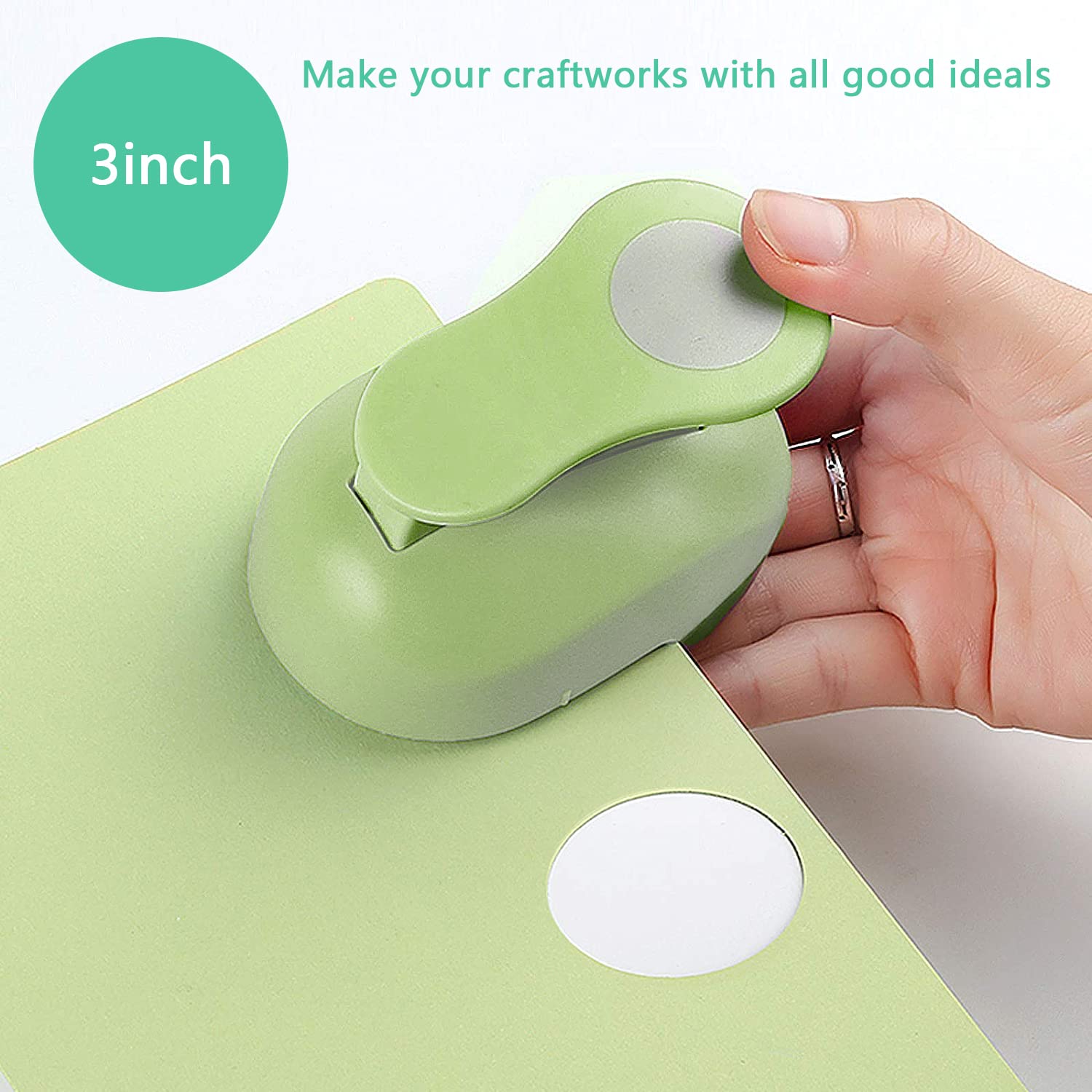 3 Inch Circle Punch for Crafting - Large Hole Punch for Scrapbooking, Cards, Gift Wrapping, Photo Albums & Office Supplies | Perfect for DIY Projects, Paper Crafts & School Supplies