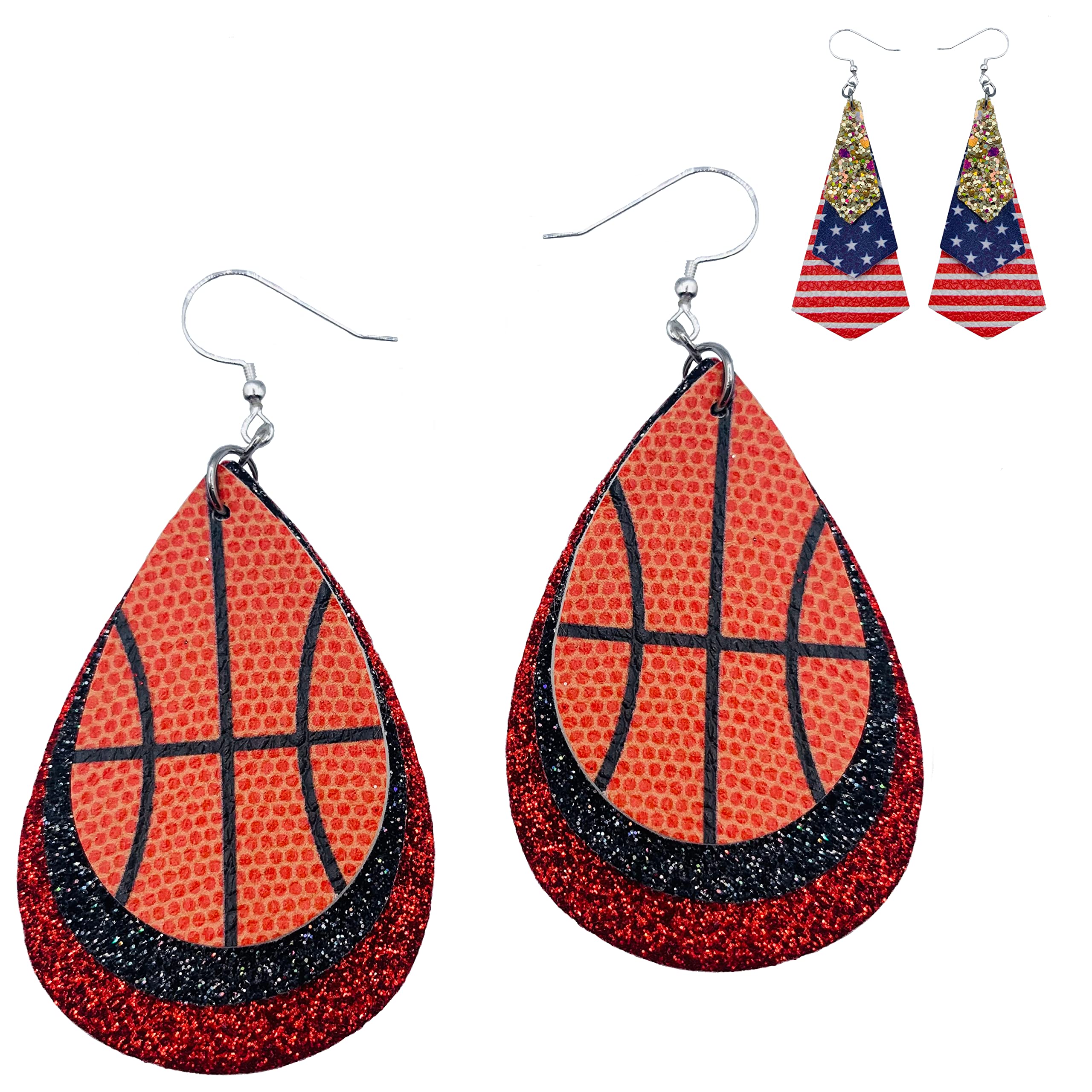 Basketball Earrings for Women - Stylish Basketball Jewelry Gifts for Moms and Players' Wives - Perfect for Game Day, Sports Events & Basketball Fans