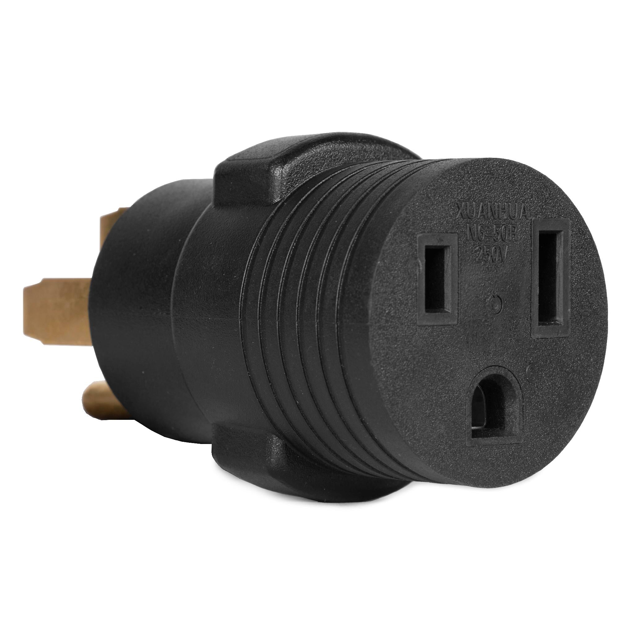 WEN GNA650 240V 50 Amp 12000 Watt Generator to Appliance Adapter - NEMA 14-50P 4 Prong to NEMA 6-50R 3 Prong Outlet Converter for RVs, Welding Equipment & Heavy Duty Power Tools