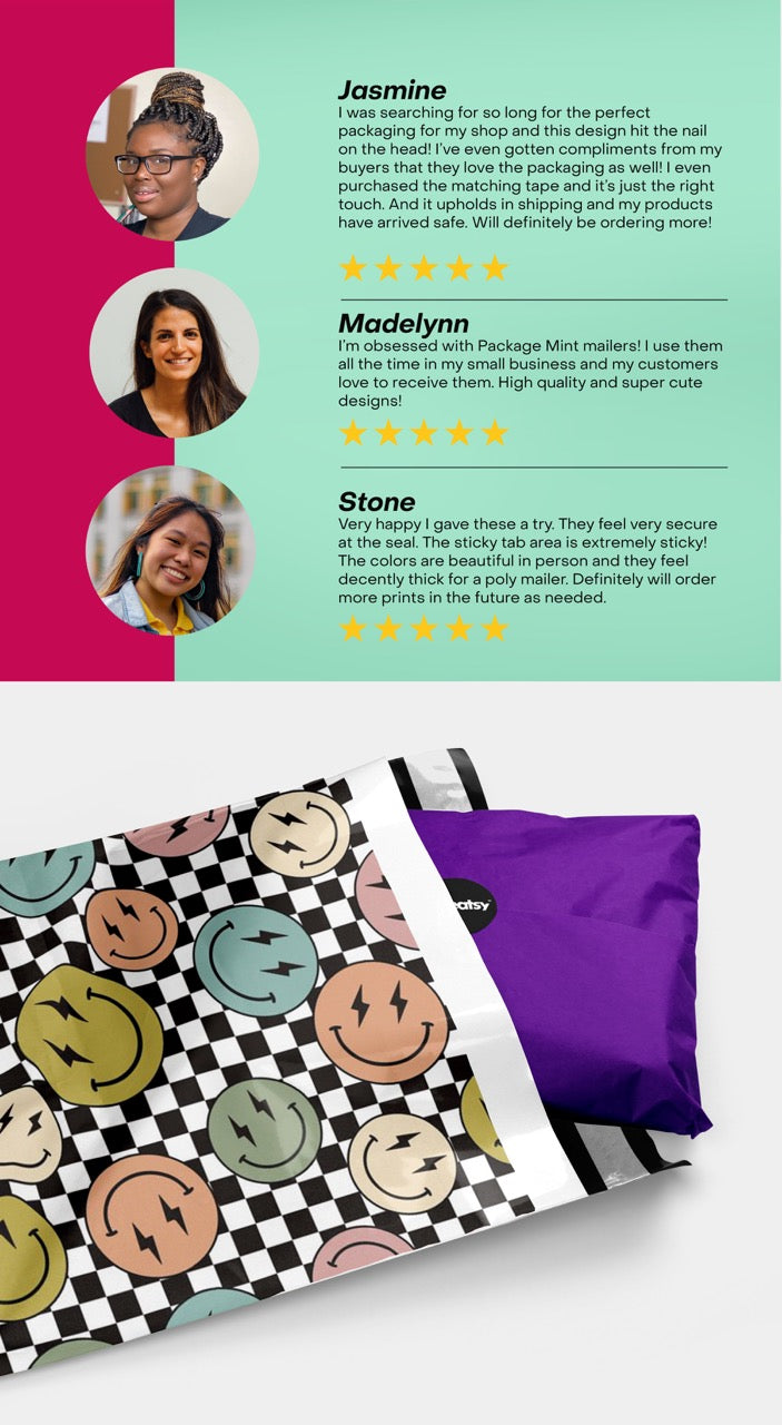 Smiles Polymailers 10x13 Inches - Durable Self-Sealing Shipping Envelopes for Ecommerce, Mailing & Packaging - Perfect for Small Businesses, Online Sellers & Shipping Documents