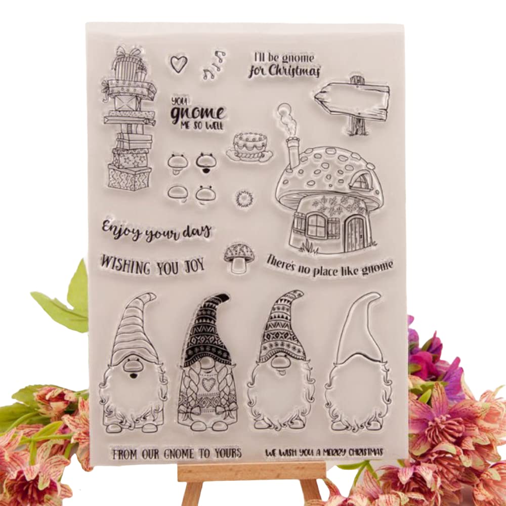 XSMARTWORD Clear Christmas Stamps for Scrapbooking, Card Making, DIY Albums & Paper Crafts - Transparent Silicone Rubber Roller Stamps (Perfect for Holiday Greeting Cards, Gift Tags & Memory Books)