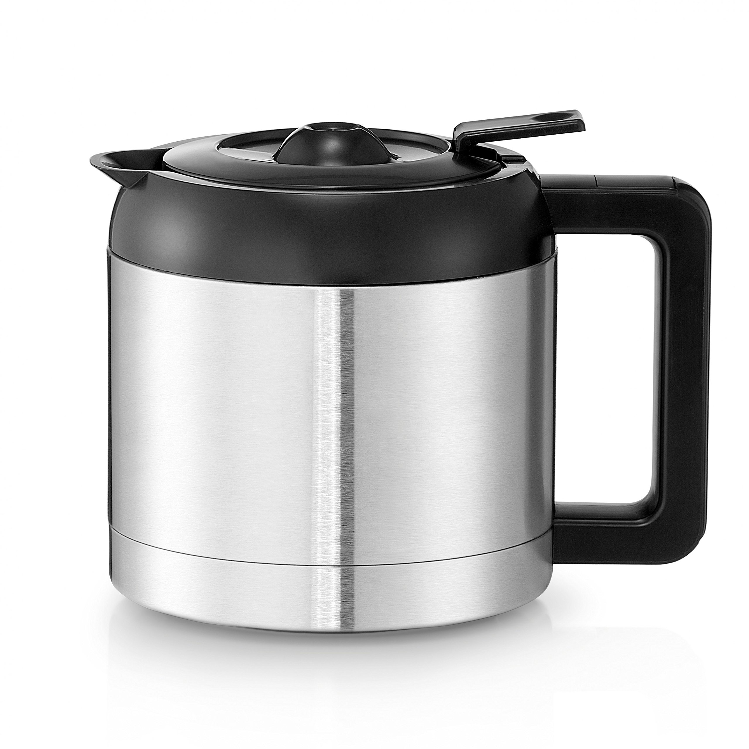 WMF Aroma Thermo Stelio Coffee Maker - 1L Black Stainless Steel for Home & Office