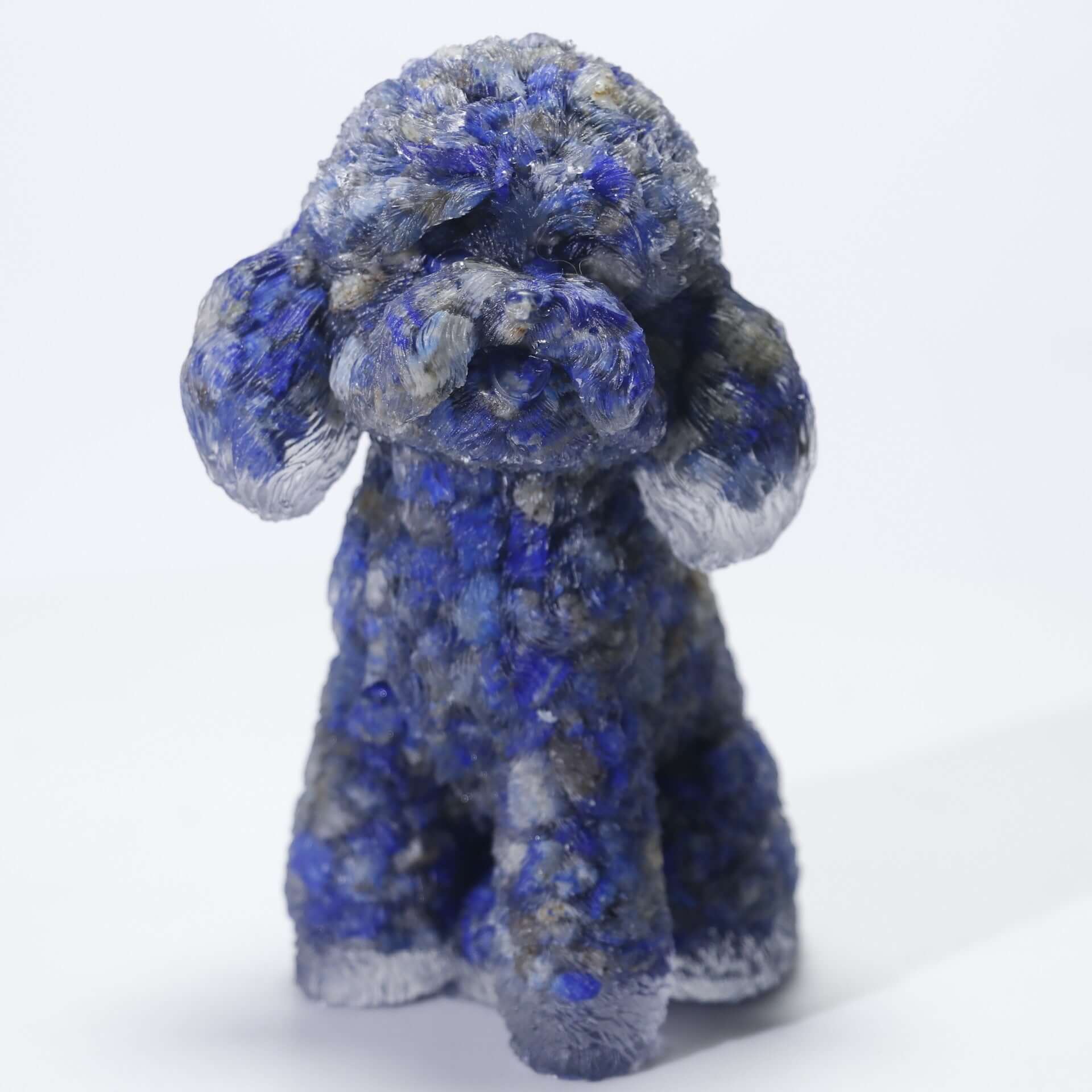 Handmade Epoxy Poodle Figurine - Cute Dog Resin Ornament for Home Decor, Gift & Collection (A2056) | Perfect for Living Room Display, Bookshelf Decor & Dog Lover Gifts