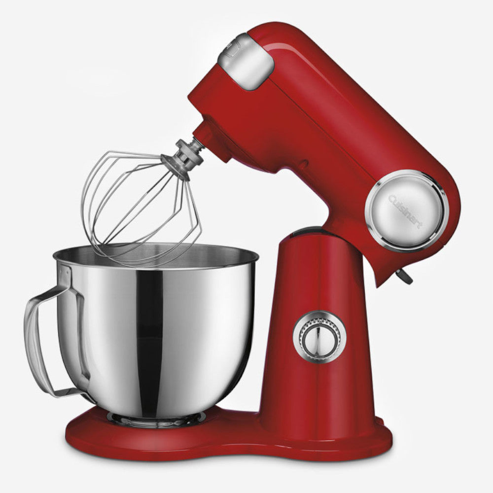 Cuisinart Precision Master 5.5 Qt (5.2L) Stand Mixer in Red - Refurbished with Warranty (Model CSM 100R) - Perfect for Baking Cakes, Cookies & Bread at Home